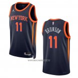 Camiseta New York Knicks Jalen Brunson NO 11 Statement 2022-23 Negro