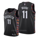 Camiseta Nino Brooklyn Nets Kyrie Irving NO 11 Ciudad 2019-20 Negro