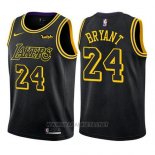 Camiseta Nino Los Angeles Lakers Kobe Bryant NO 24 Ciudad 2017-18 Negro