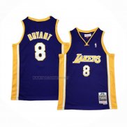 Camiseta Nino Los Angeles Lakers Kobe Bryant NO 8 Mitchell & Ness 1999-00 Violeta