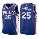 Camiseta Nino Philadelphia 76ers Ben Simmons NO 25 Icon 2017-18 Azul