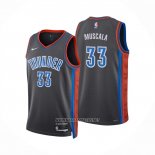 Camiseta Oklahoma City Thunder Mike Muscala NO 33 Ciudad 2022-23 Gris