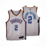 Camiseta Oklahoma City Thunder Shai Gilgeous-Alexander NO 2 Association Autentico Blanco