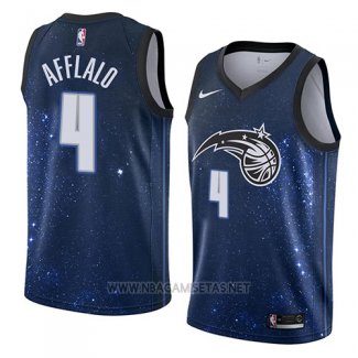 Camiseta Orlando Magic Arron Afflalo NO 4 Ciudad 2018 Azul