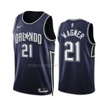 Camiseta Orlando Magic Moritz Wagner NO 21 Ciudad 2023-24 Azul