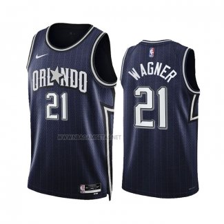 Camiseta Orlando Magic Moritz Wagner NO 21 Ciudad 2023-24 Azul