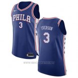 Camiseta Philadelphia 76ers Allen Iverson NO 3 Icon 2017-18 Azul