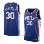 Camiseta Philadelphia 76ers Furkan Korkmaz NO 30 Icon 2018 Azul