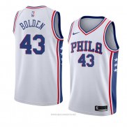 Camiseta Philadelphia 76ers Jonah Bolden NO 43 Association 2017-18 Blanco