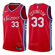 Camiseta Philadelphia 76ers Robert Covington NO 33 Statement 2017-18 Rojo