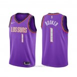 Camiseta Phoenix Suns Devin Booker NO 1 Ciudad Violeta