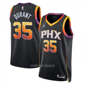 Camiseta Phoenix Suns Kevin Durant NO 35 Statement 2022-23 Negro