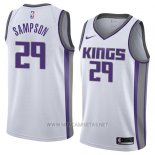 Camiseta Sacramento Kings Jakarr Sampson NO 29 Association 2018 Blanco