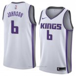 Camiseta Sacramento Kings Joe Johnson NO 6 Association 2018 Blanco