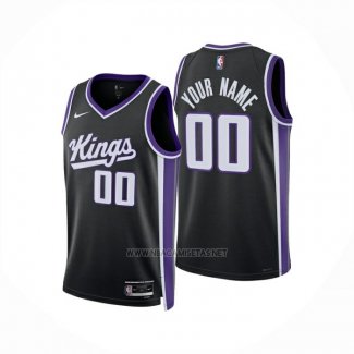 Camiseta Sacramento Kings Personalizada Icon 2024-25 Negro