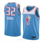 Camiseta Sacramento Kings Wenyen Gabriel NO 32 Ciudad 2018 Azul