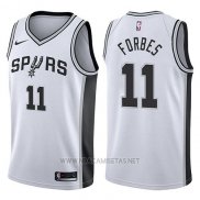 Camiseta San Antonio Spurs Bryn Forbes NO 11 Swingman Association 2017-18 Blanco