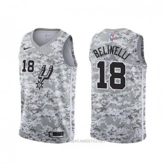 Camiseta San Antonio Spurs Marco Belinelli NO 18 Earned Camuflaje