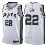 Camiseta San Antonio Spurs Rudy Gay NO 22 2017-18 Blanco