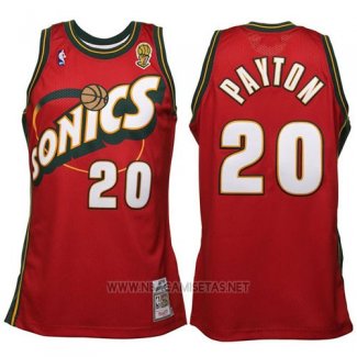 Camiseta Seattle SuperSonics Gary Payton NO 20 Historic Retro Rojo