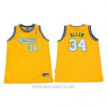 Camiseta Seattle SuperSonics Ray Allen NO 34 Historic Amarillo2