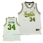 Camiseta Seattle SuperSonics Ray Allen NO 34 Historic Blanco