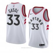Camiseta Toronto Raptors Marc Gasol NO 33 Association 2018 Blanco