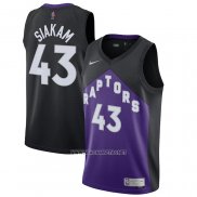 Camiseta Toronto Raptors Pascal Siakam NO 43 Earned 2020-21 Negro Violeta