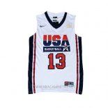 Camiseta USA 1992 Chris Paul NO 13 Blanco