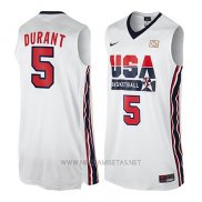Camiseta USA 1992 Kevin Durant NO 5 Blanco