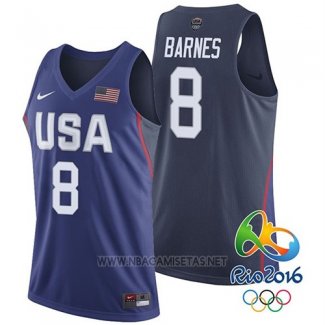 Camiseta USA 2016 Jerry Stackhouse NO 8 Azul