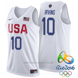 Camiseta USA 2016 Kyrie Irving NO 10 Blanco