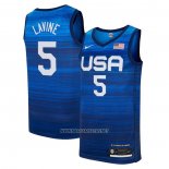Camiseta USA 2021 Zach LaVine NO 5 Azul