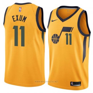 Camiseta Utah Jazz Dante Exum NO 11 Statement 2018 Amarillo