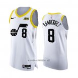 Camiseta Utah Jazz Jarred Vanderbilt NO 8 Association Autentico 2022-23 Blanco