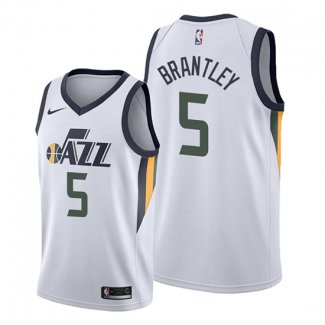 Camiseta Utah Jazz Jarrell Brantley NO 5 Association 2019-20 Blanco