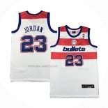 Camiseta Washington Wizards Michael Jordan NO 23 Blanco Retro1