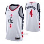 Camiseta Washington Wizards Russell Westbrook NO 4 Ciudad 2020-21 Blanco