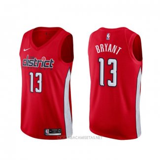 Camiseta Washington Wizards Thomas Bryant NO 13 Earned Rojo