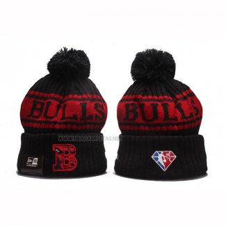 Gorro Beanie Chicago Bulls New Era Negro Rojo1
