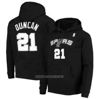 Sudaderas con Capucha San Antonio Spurs Tim Duncan Negro