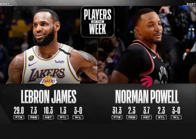 Jugador de la semana: LeBron James y Norman Powell