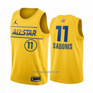 Camiseta All Star 2021 Indiana Pacers Domantas Sabonis NO 11 Oro