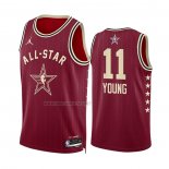 Camiseta All Star 2024 Atlanta Hawks Trae Young NO 11 Rojo