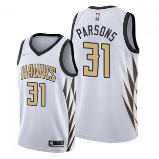 Camiseta Atlanta Hawks Chandler Parsons NO 31 Ciudad Blanco