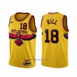 Camiseta Atlanta Hawks Solomon Hill NO 18 Ciudad 2021-22 Amarillo