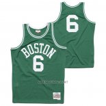 Camiseta Boston Celtics Bill Russell NO 6 Hardwood Classics 1962-63 Verde