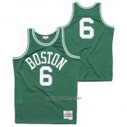 Camiseta Boston Celtics Bill Russell NO 6 Hardwood Classics 1962-63 Verde