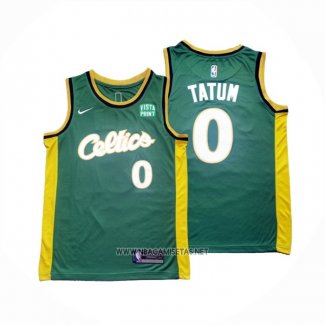 Camiseta Boston Celtics Jayson Tatum NO 0 2022-23 Verde