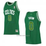 Camiseta Boston Celtics Jayson Tatum NO 0 Snakeskin Hardwood Classics 2021 Verde